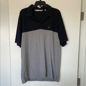 Men's Black and Gray Polo Shirt